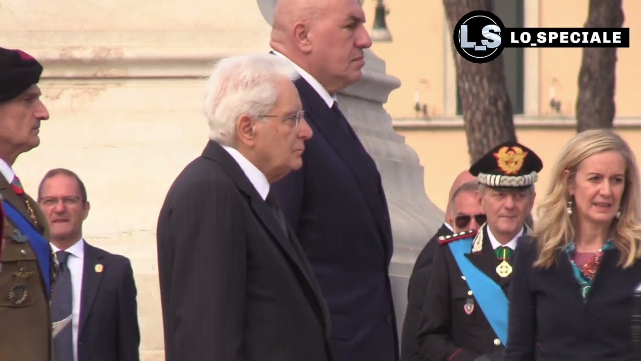 25 aprile festa della liberazione, la cerimonia con Mattarella e Meloni all'Altare della Patria