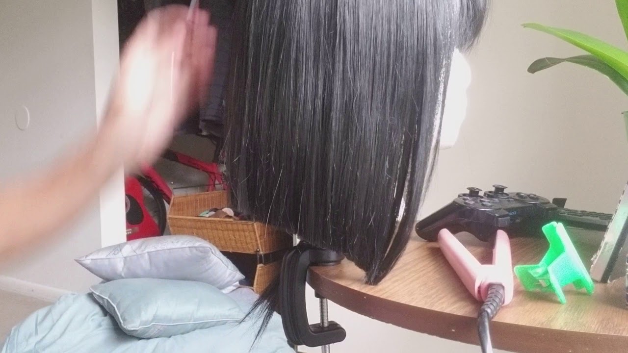 Corte chanel de bico na lace wig