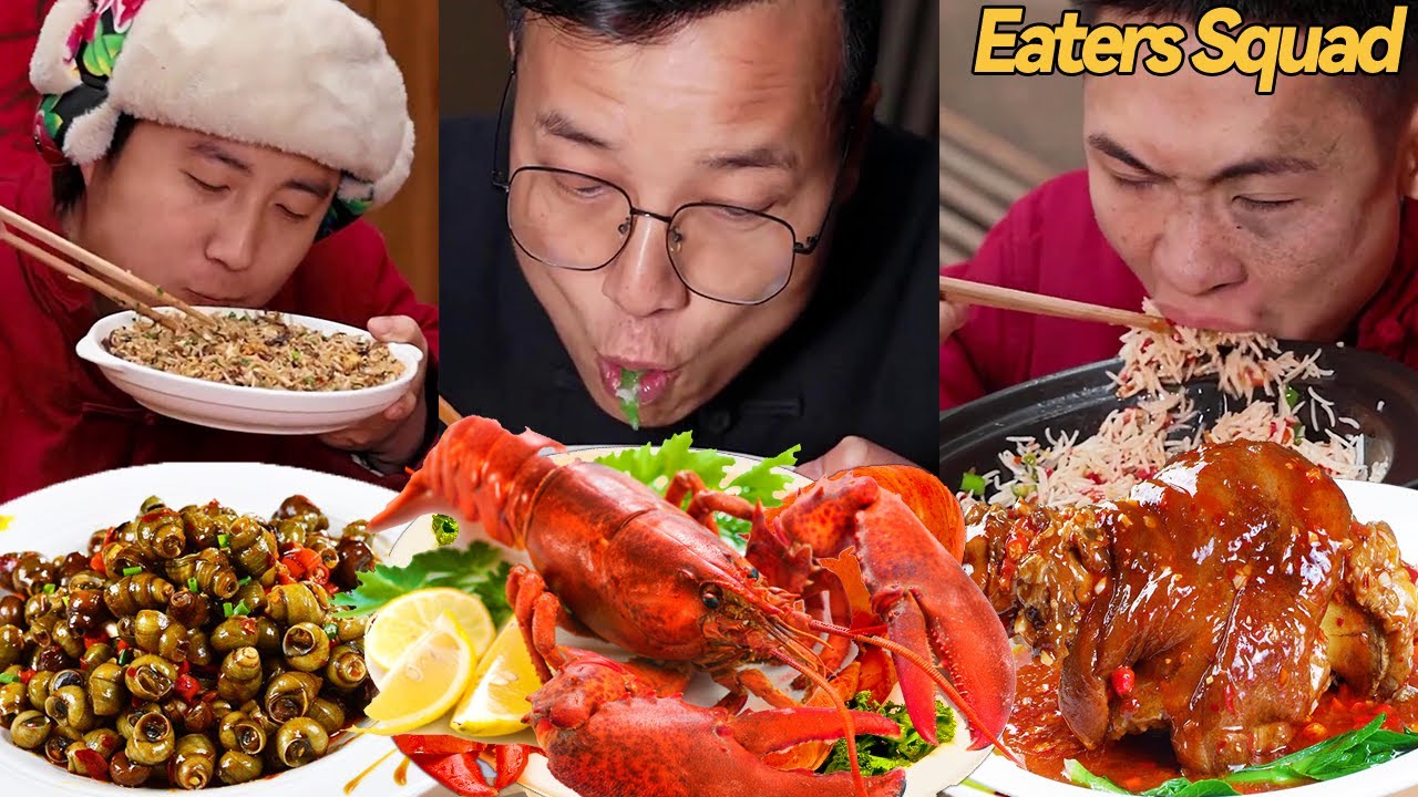 open the blind box to eat big lobster丨eating spicy food and funny pranks丨funny mukbang丨tiktok