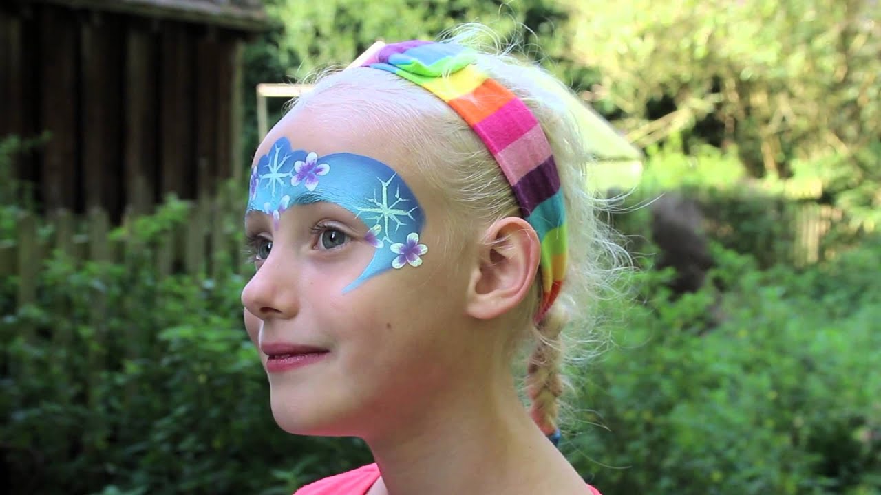 QUICK - Frozen Face Paint Tutorial - Elsa Snowflakes