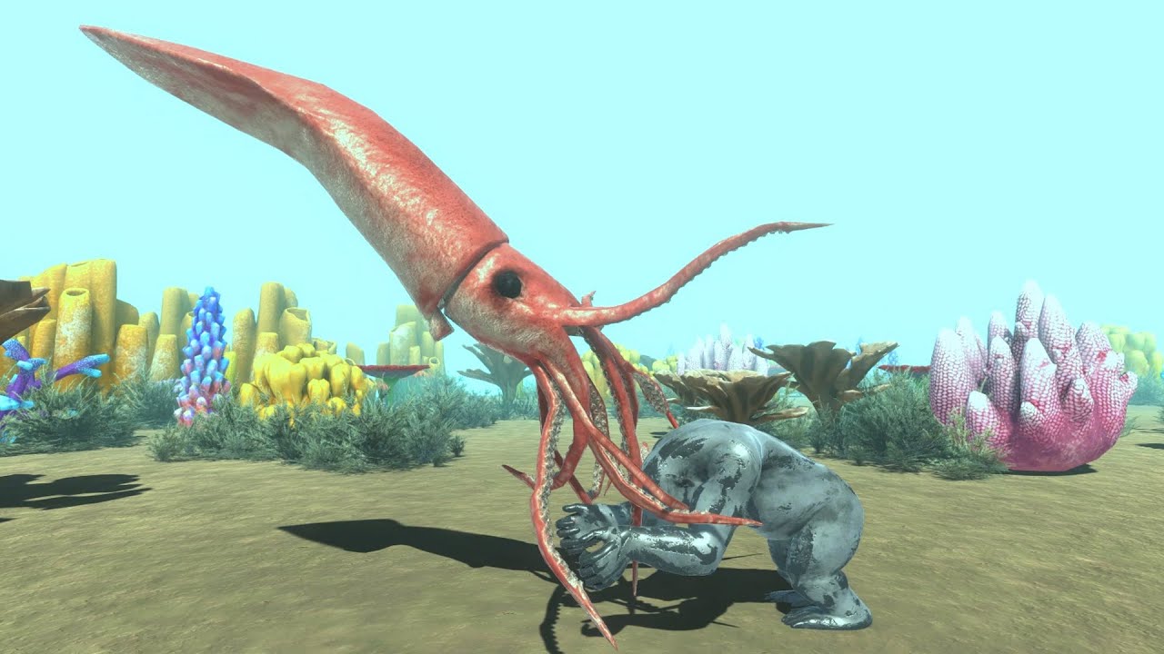 Colossal Squid Attack on Every units under the sea - Animal Revolt Battle Simulator