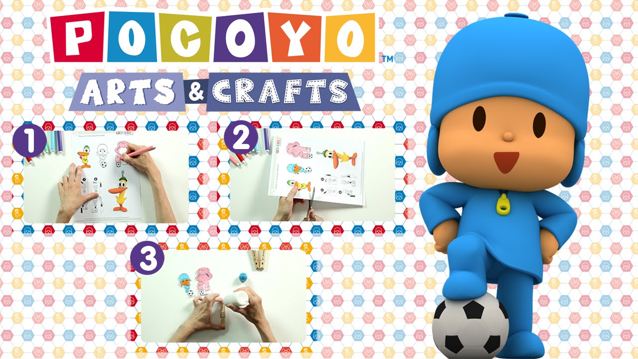 Pocoyo Arts & Crafts: Pinzas futbolistas de Pocoy&oacute; para futboleros