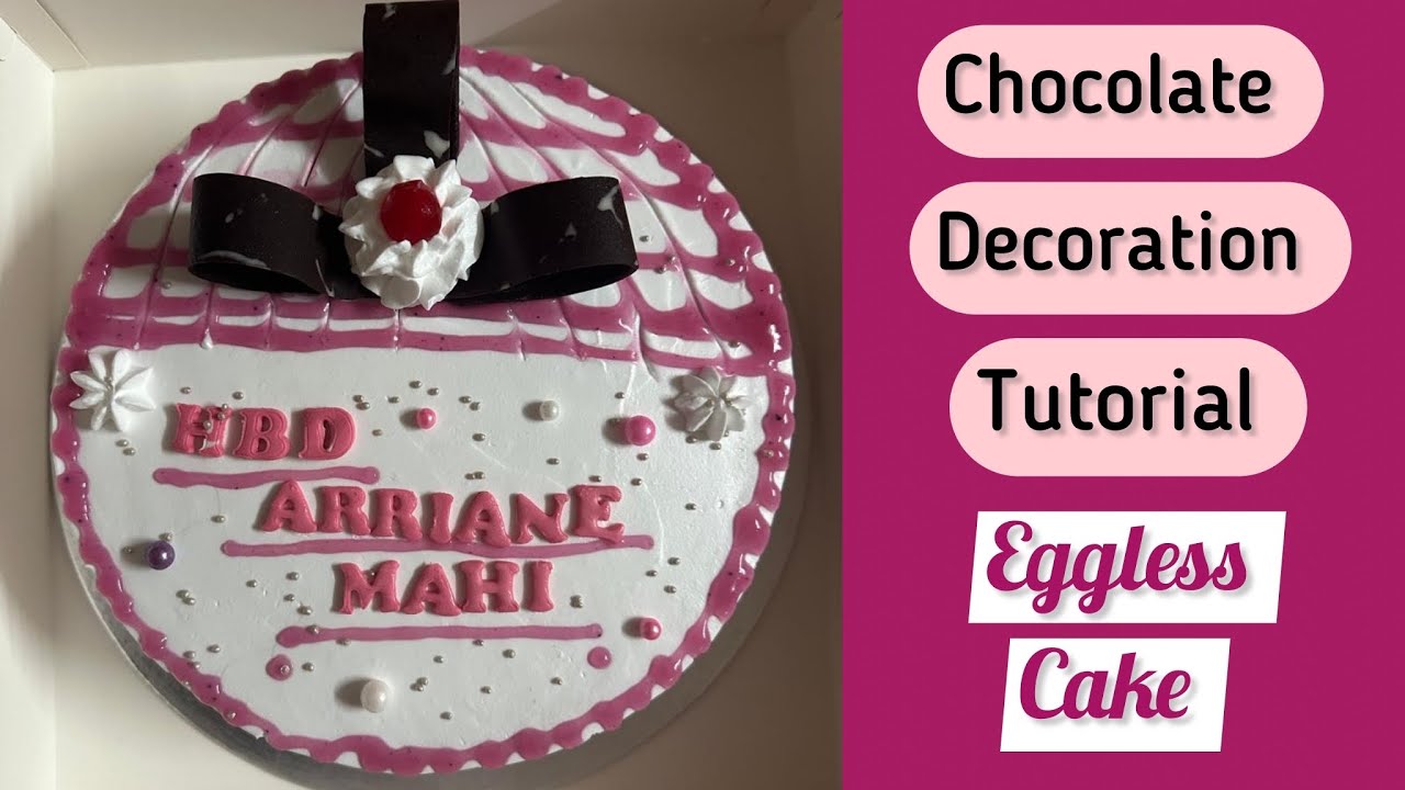 Chocolate decoration pineapple flavored cake / cake tutorial/how to make cake at home #easycake