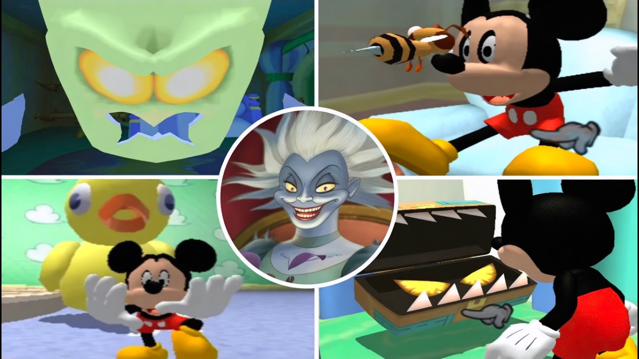Magical Mirror Starring Mickey Mouse All Bosses | Boss Fights  (Gamecube)
