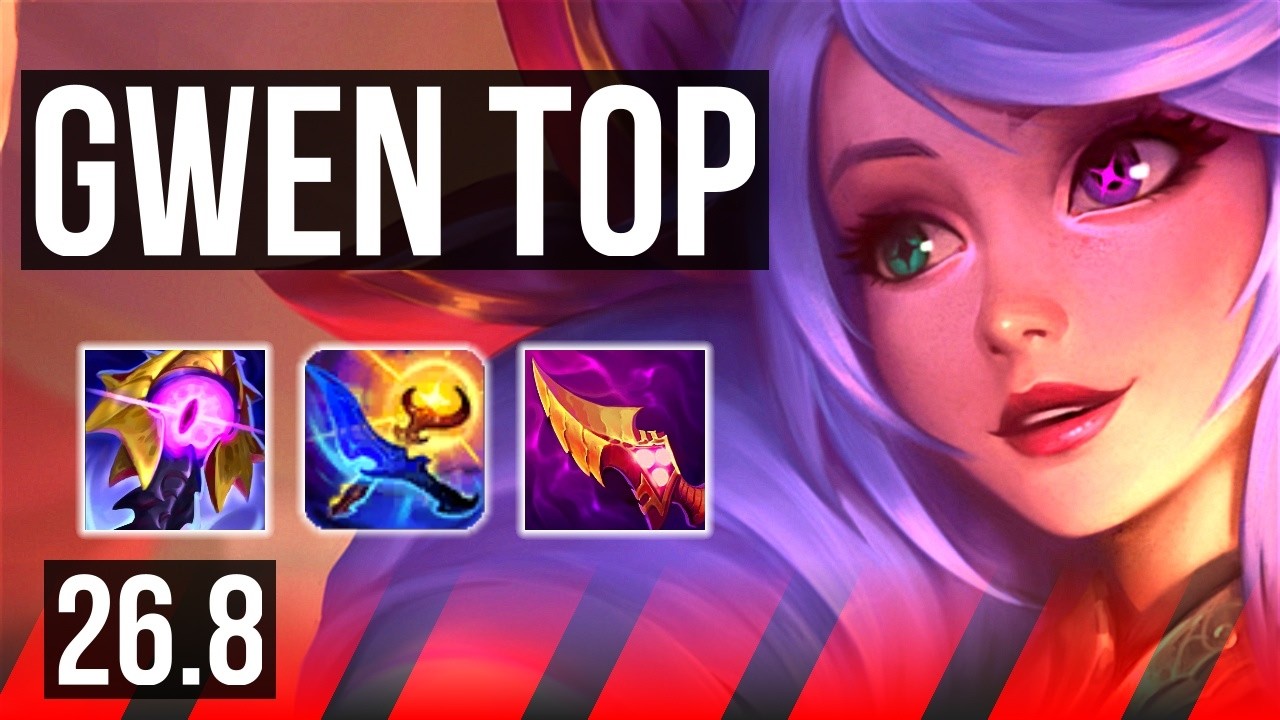 GWEN vs SHEN (TOP) | 7k gold comeback | KR Challenger | 26.8