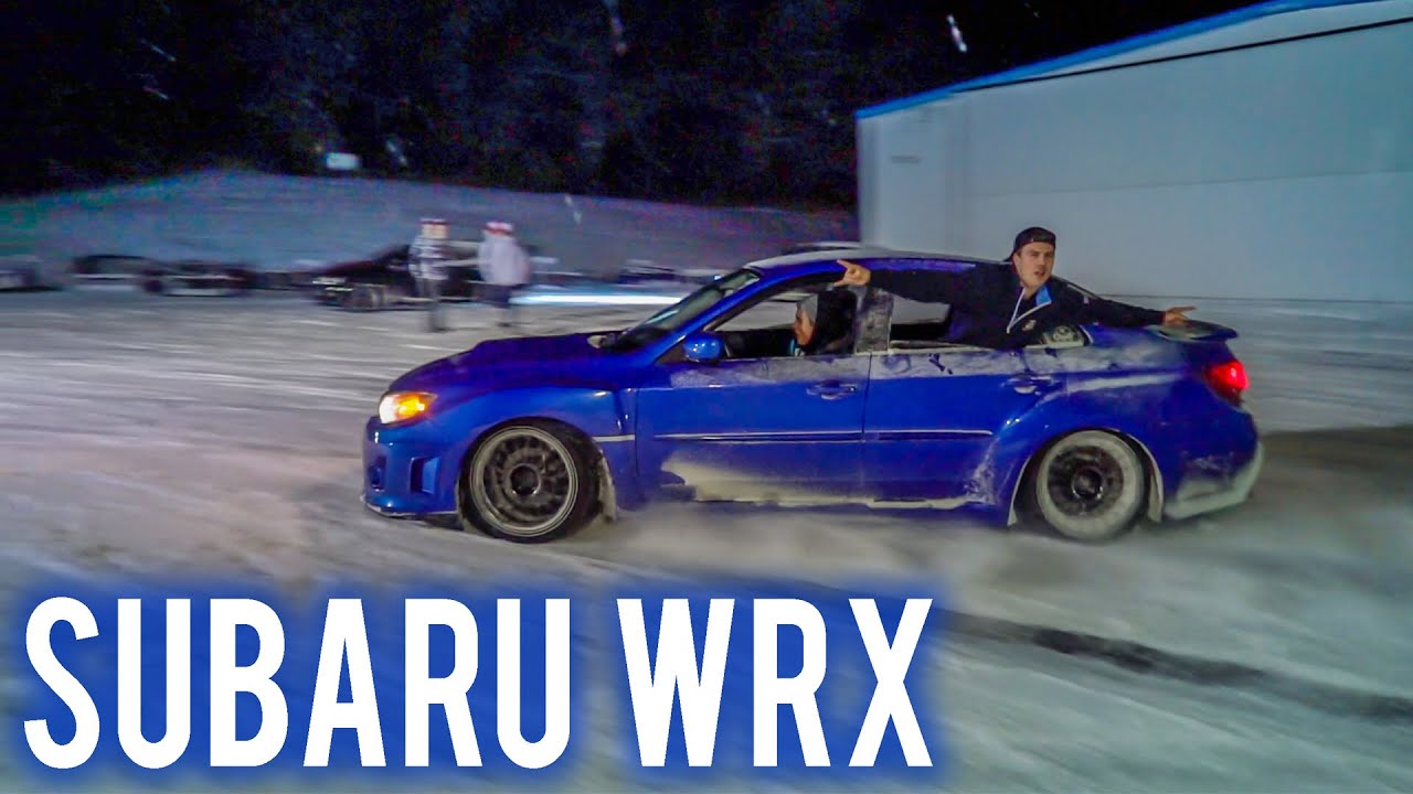 Drifting our Subarus in a SNOWSTORM!!!