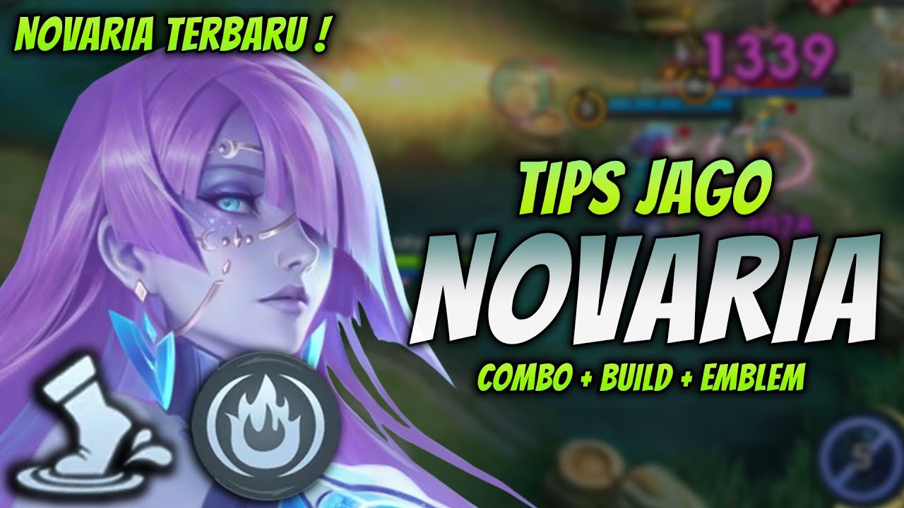 CARA MAIN NOVARIA TERBARU ! BUILD & EMBLEM NOVARIA TERSAKIT 2024 ! | NOVARIA MID LANE GAMEPLAY