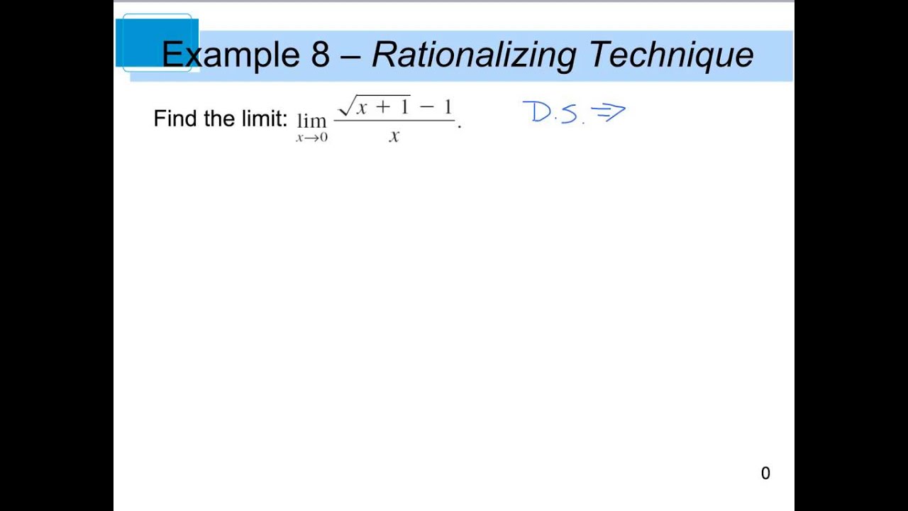 Calculus 1.3 Evaluating Limits Analytically-Part 2