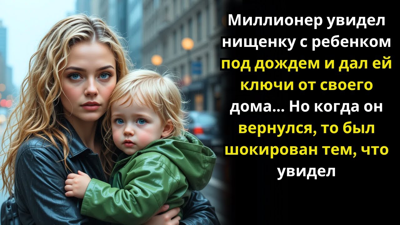 Миллионер увидел бездомную мать с ребенком под дождем и его дальнейшие действия повергли вас в шок