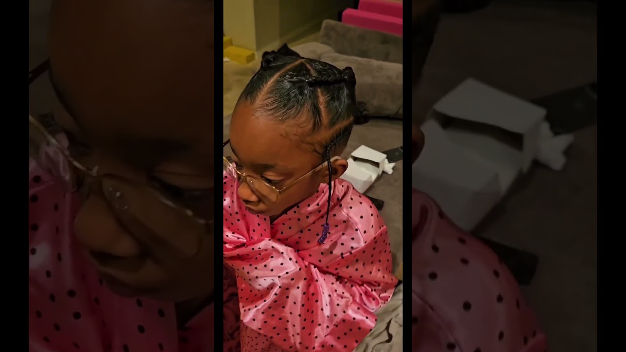 Cute and easy braids for kids. #kidhairstyles #hairtutorial #rubberbandhairstyle #braids