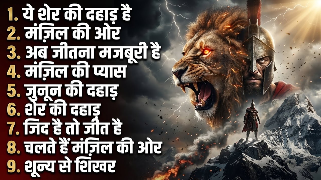Motivational Songs Collection | शेर की दहाड़ | जिद है तो जीत है | शून्य से शिखर | Hindi Motivation