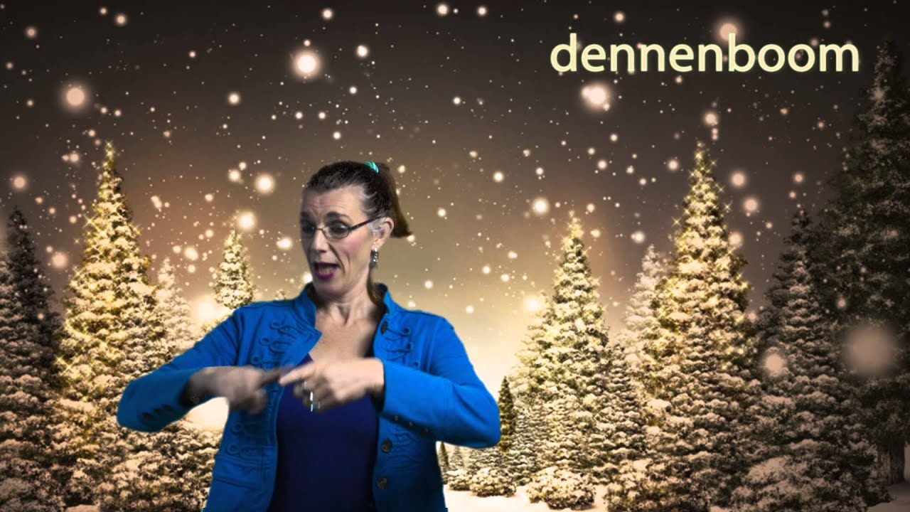 Gebarenliedje: midden op het plein / o dennenboom