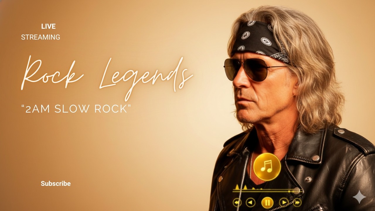 Rock Legends After Midnight 🎸 2AM Slow Rock Live Stream