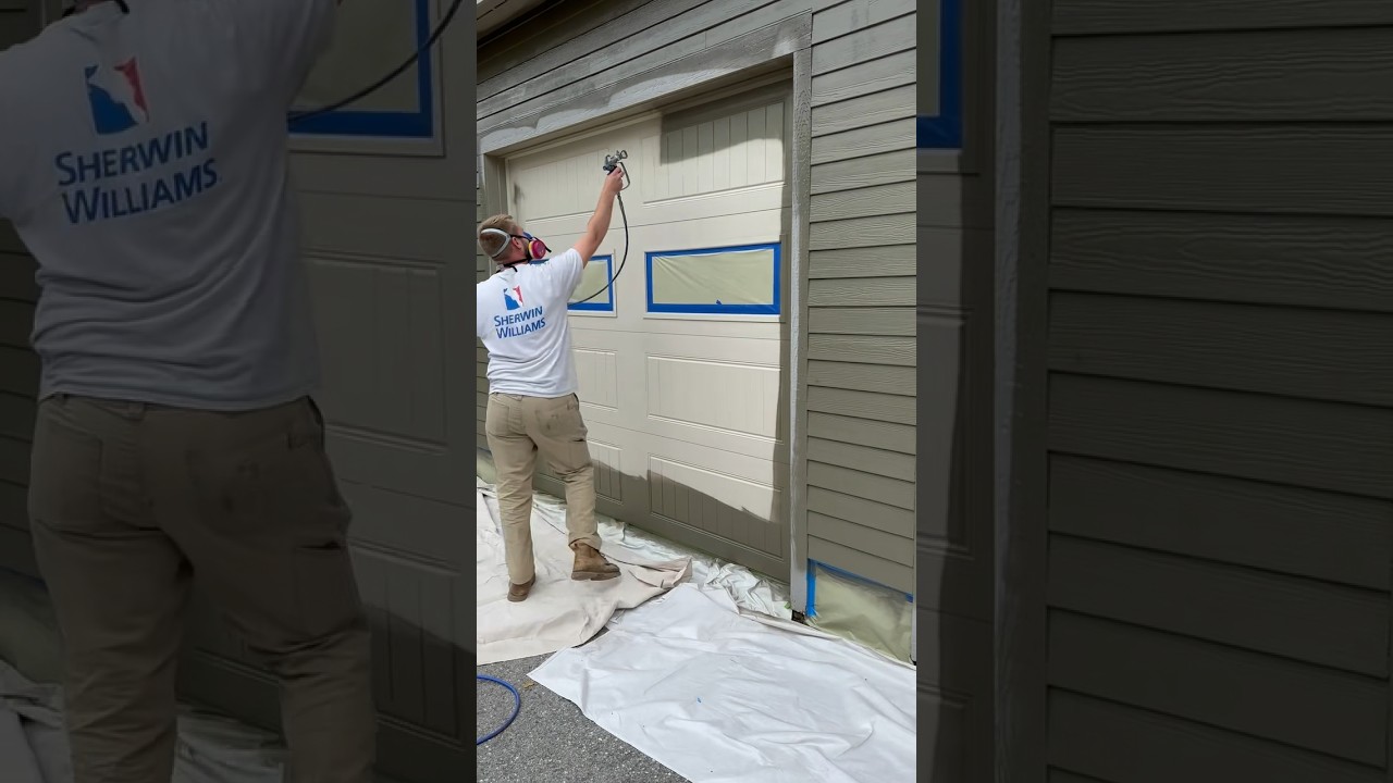The only way to paint a garage door | Super Satisfying!