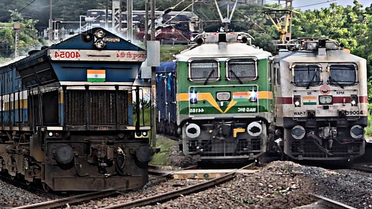 [14IN1] Diesel & kolanukonda HaltStation train vidoes|HighSpeed perfect crossing indain railways| IR
