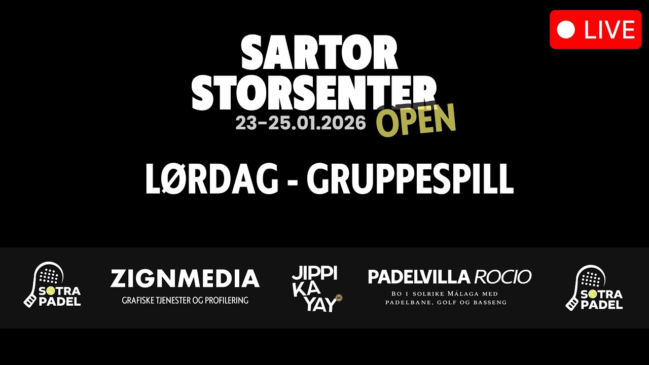 Padel Live | Sartor Storsenter Open | Padel Tournament Day 2