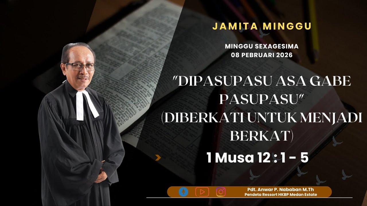 JAMITA MINGGU SEXAGESIMA 8 PEBRUARI 2026 | Ev.: 1 MUSA 12: 1-5