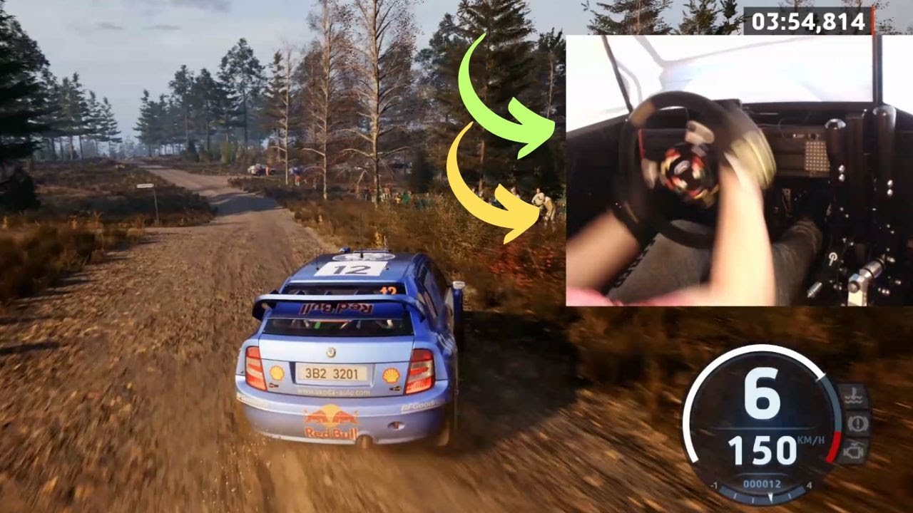 it's not easy to controll the skoda at the finnish stage || EA sports WRC gameplay