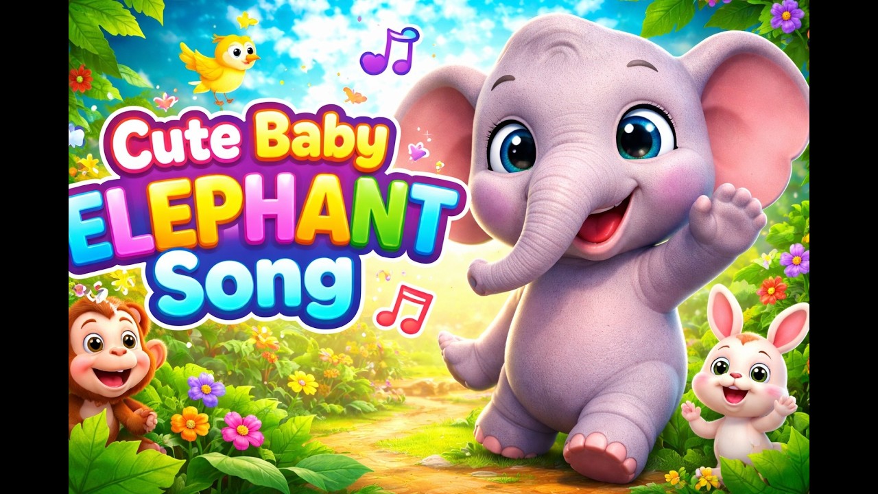 Happy Elephant Nursery Rhyme for Kids | Fun Sing Along Song for Preschoolers | Mery sitare