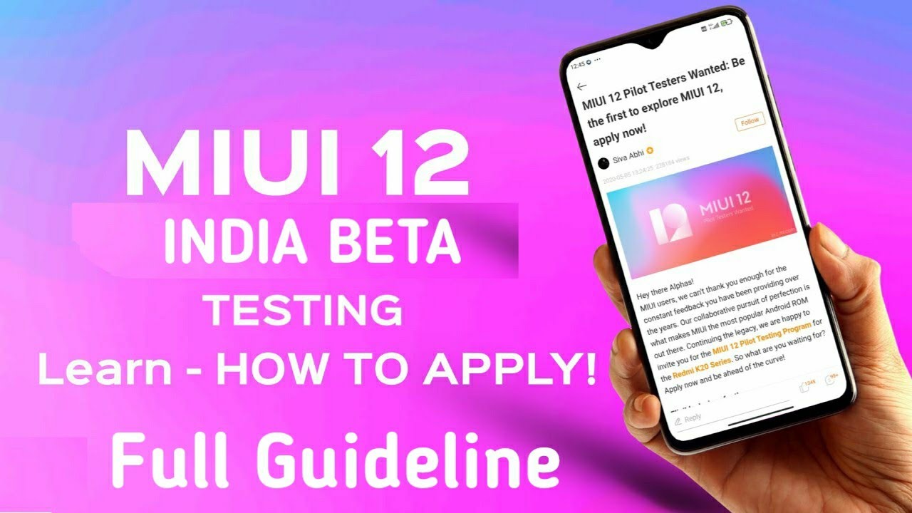 MIUI 12 BETA TESTER APPLY INDIA | HOW TO APPLY MIUI 12 BETA TESTR | FULL GUIDE | INDIA
