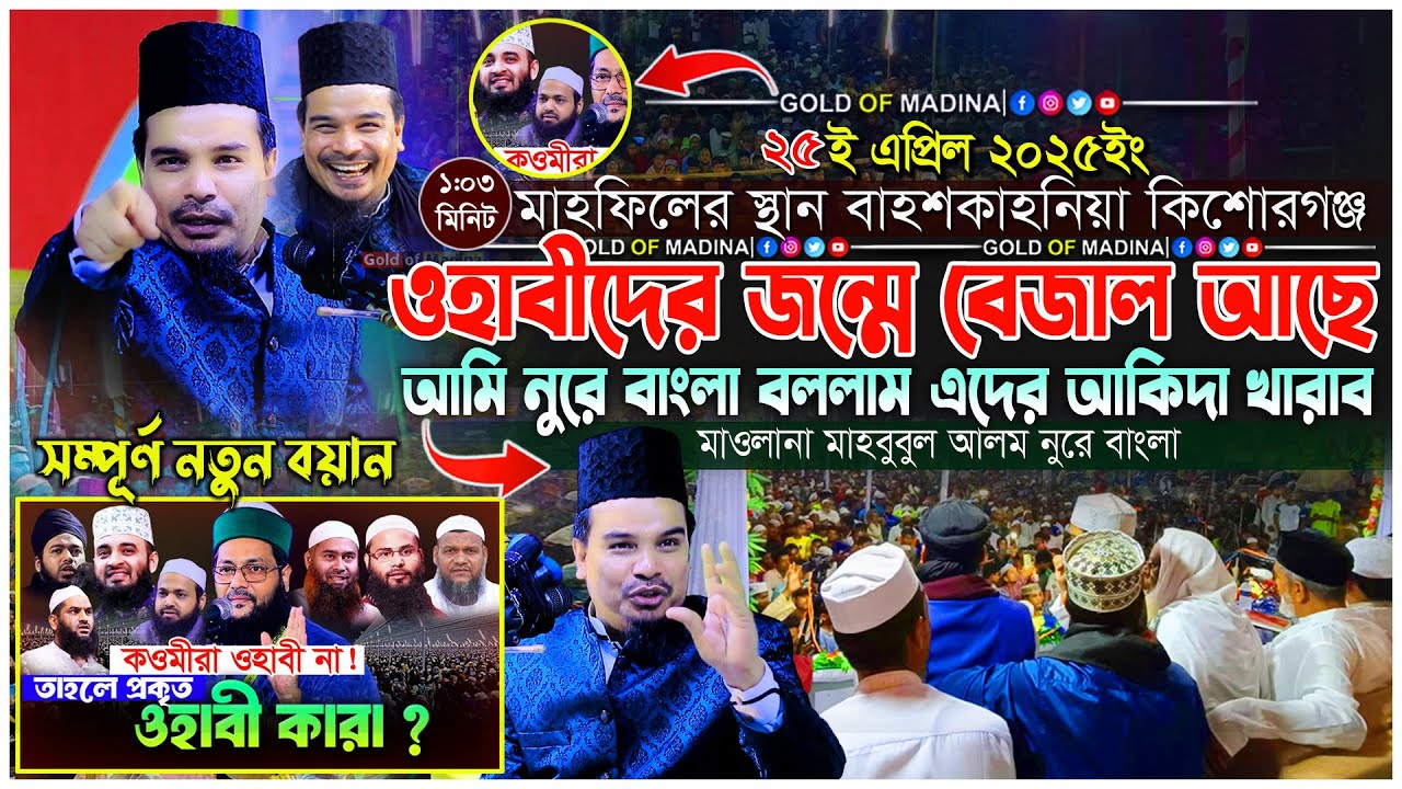 ওহাবীদের জন্মের ধোলাই করলেন । ওহাবীদের আসল পরিচয় কি । মাওলানা মাহবুবুল আলম নুরে বাংলা ওয়াজ