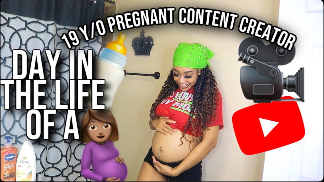 Day in the Life: 19 and Pregnant Content Creator 🤰🏽🎥