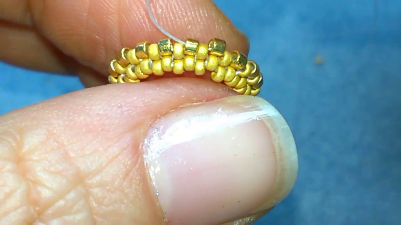 Tutorial principianti - tecnica base per incastonare un rivoli con Peyote Circolare