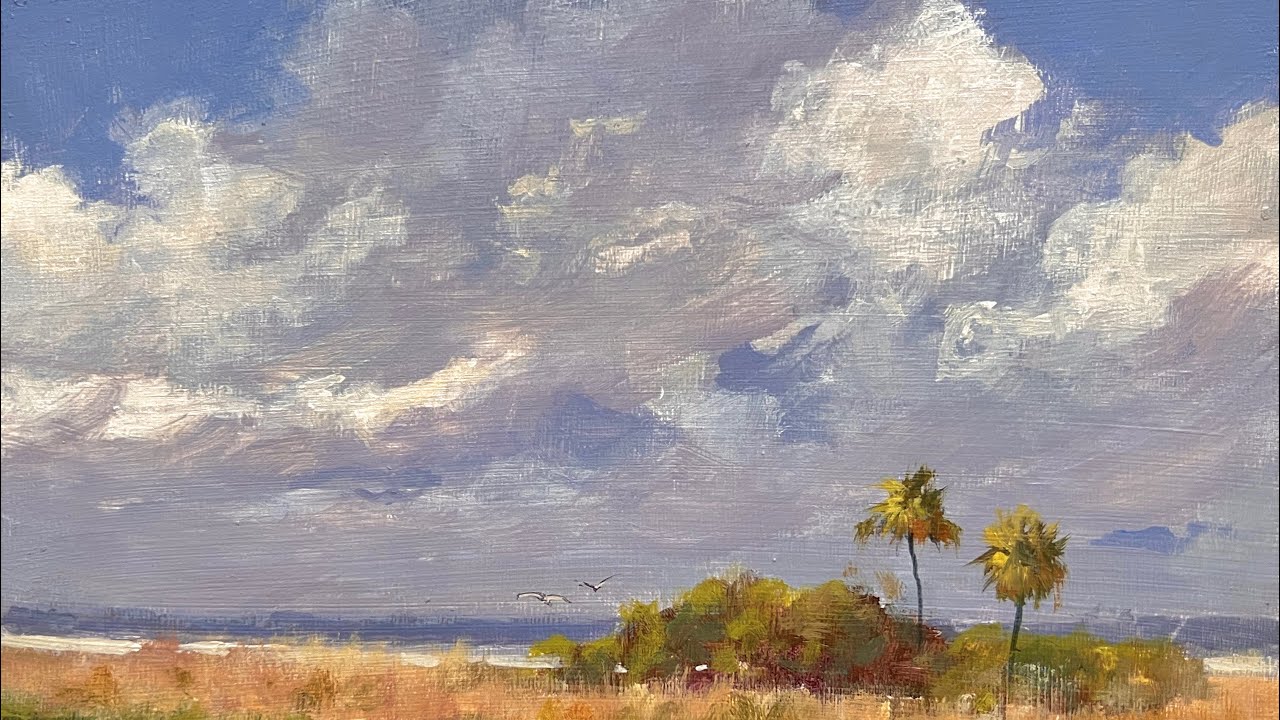 Painting Clouds in Acrylics, Uncut !