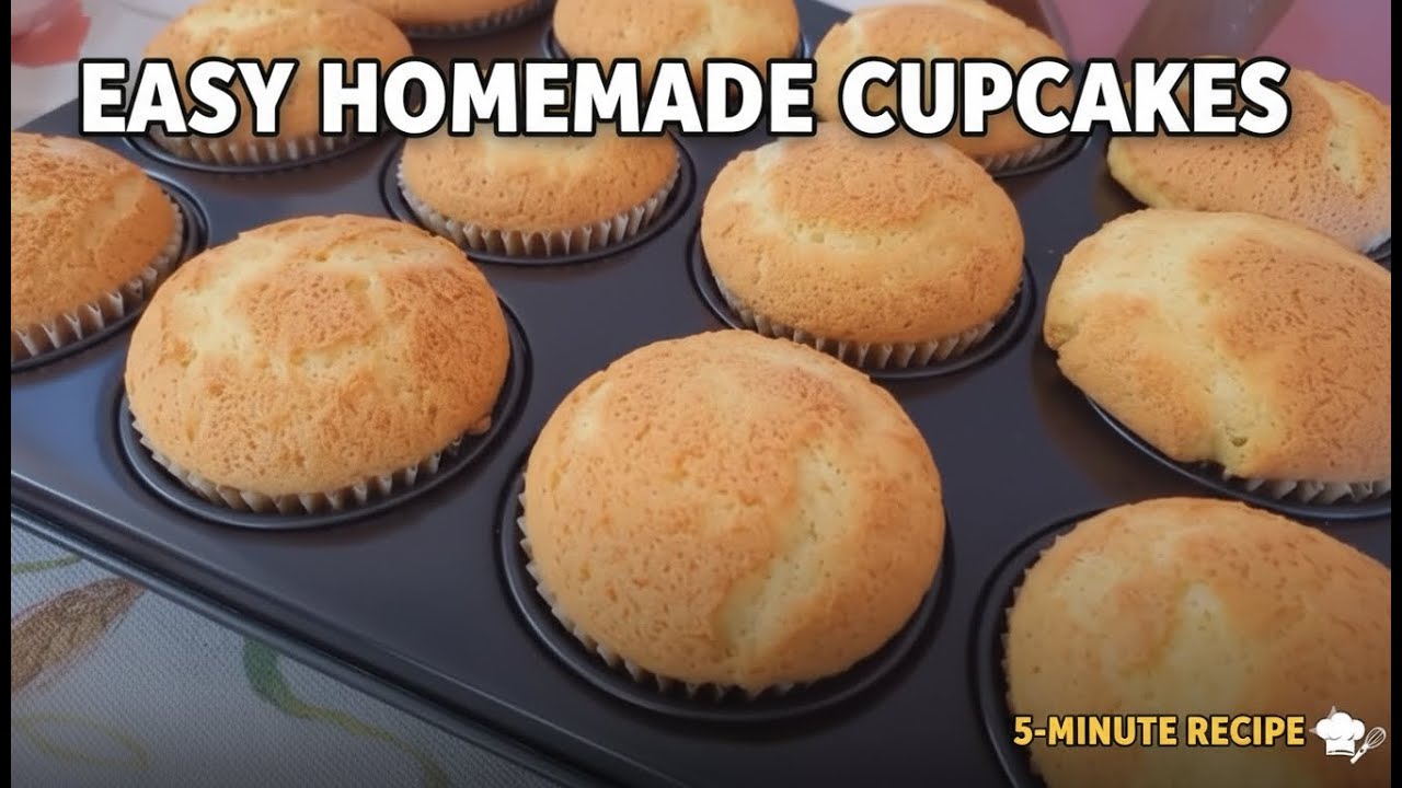 Easy Cupcake Recipe for Beginners | Simple Vanilla Cupcakes😋