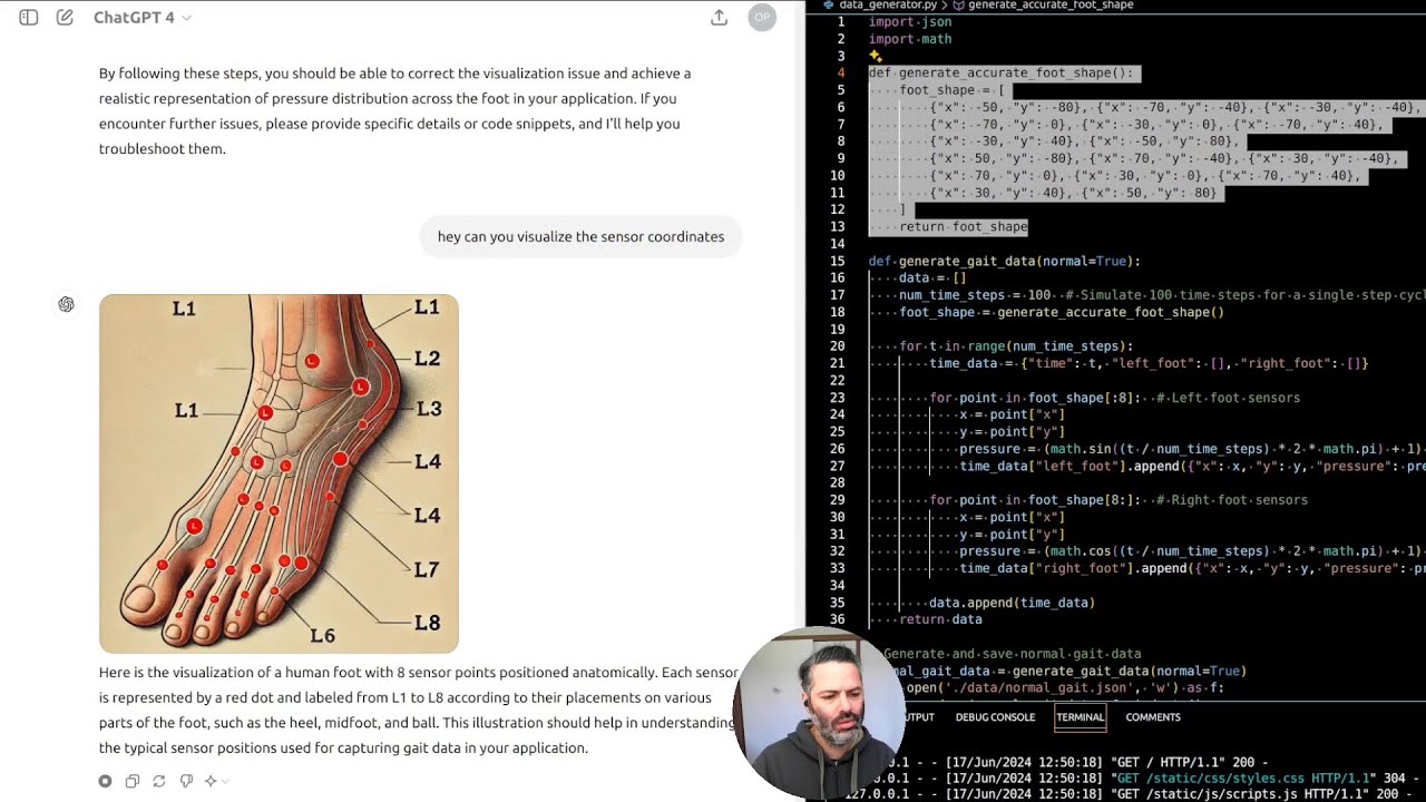 Building a Gait Analysis App: Visualizing Normal vs Abnormal Foot Pressure in Real-Time!