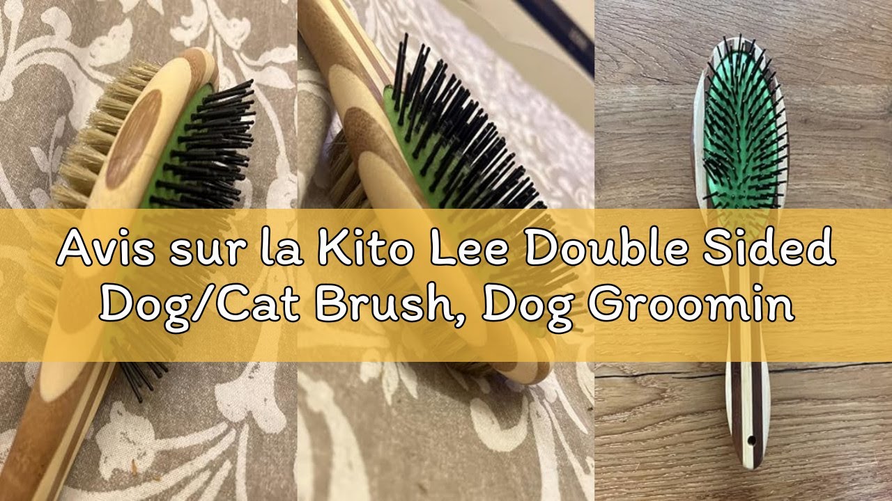 Avis sur la Kito Lee Double Sided Dog/Cat Brush, Dog Grooming Comb for Massage and Fur Loss, Soft Br