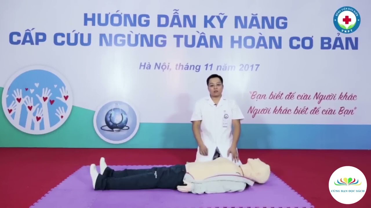 #HD80 Hướng dẫn hà hơi thổi ngạt kết hợp ép tim ngoài lồng ngực ĐIỆN GIẬT, ĐUỐI NƯỚC, ĐỘT QUỴ 30E 2T