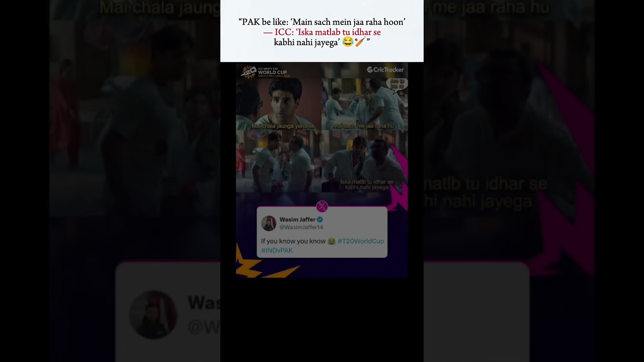 Wasim Jaffer cooked whole Pakistan 😂💀 #t20worldcup2026 #t20worldcup