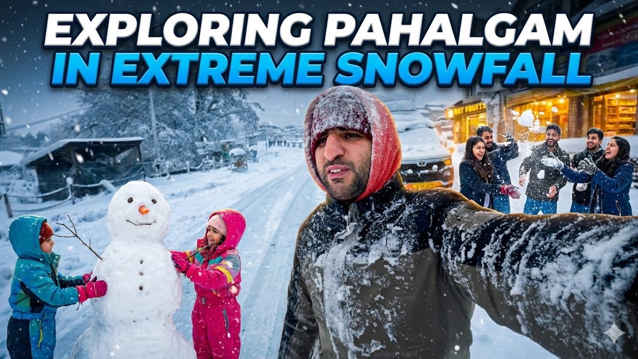 Kashmir Trip : Exploring Pahalgam In Winter | Pahalagam In Extreme Snowfall 