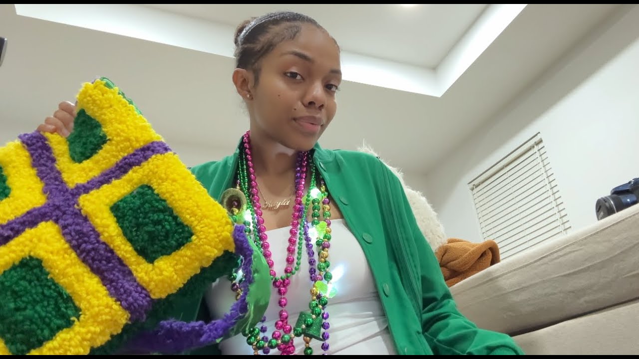 tingly what's in my Mardi Gras bag ASMR and rambling ...again: )