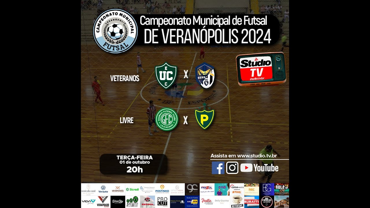 União Castilhense x Vila Nova/Serrano | Guarani x Planalto | Futsal de Veranópolis | Studio TV