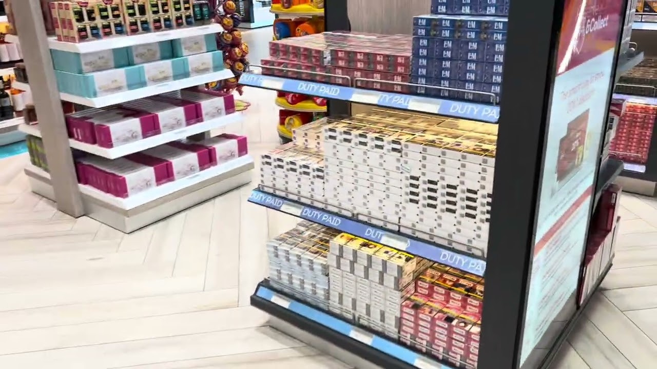 Santorini Airport duty free & Greece
