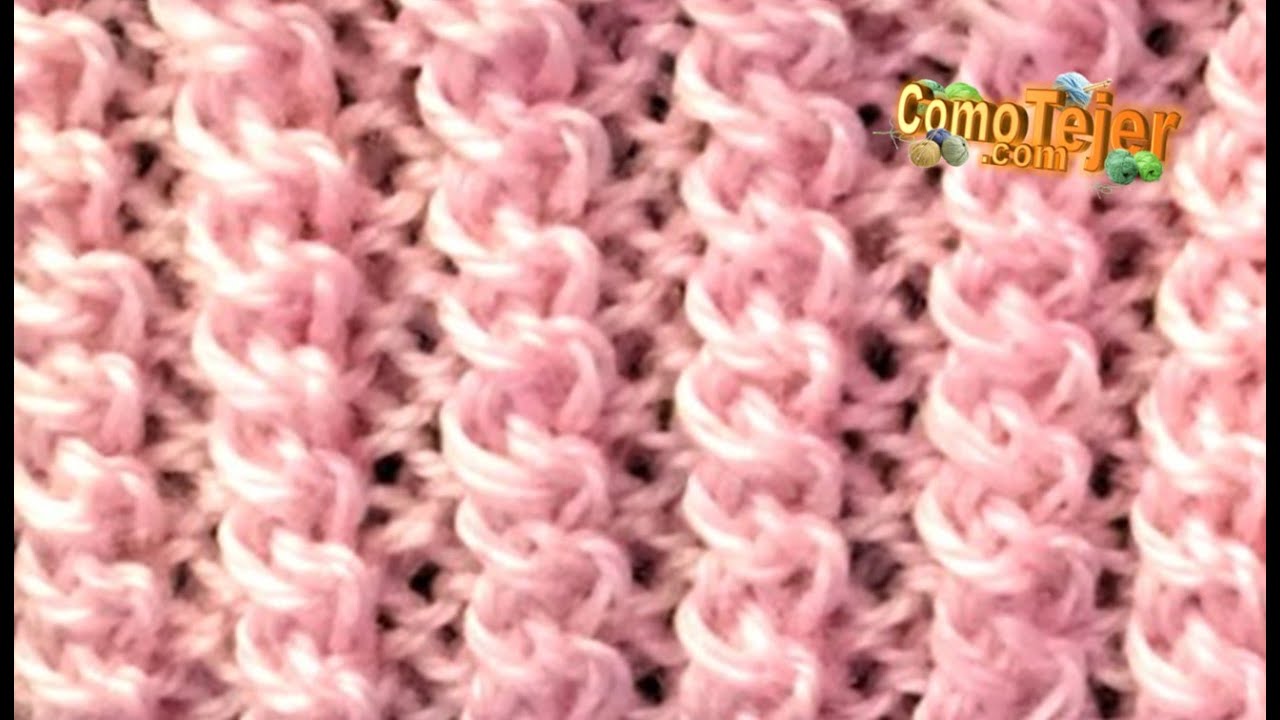 Cómo Tejer Punto Elástico Español - 2 agujas  (639)