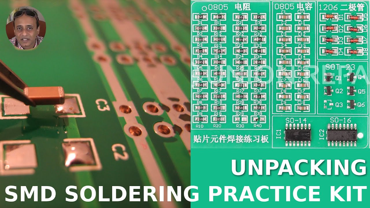 Unpacking Practice Kit for Soldering SMD Components