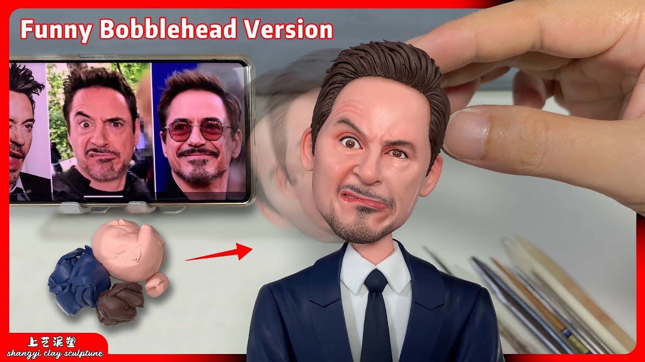 Turning Clay into a Funny Robert Downey Jr. | Handmade Clay Sculpture Process