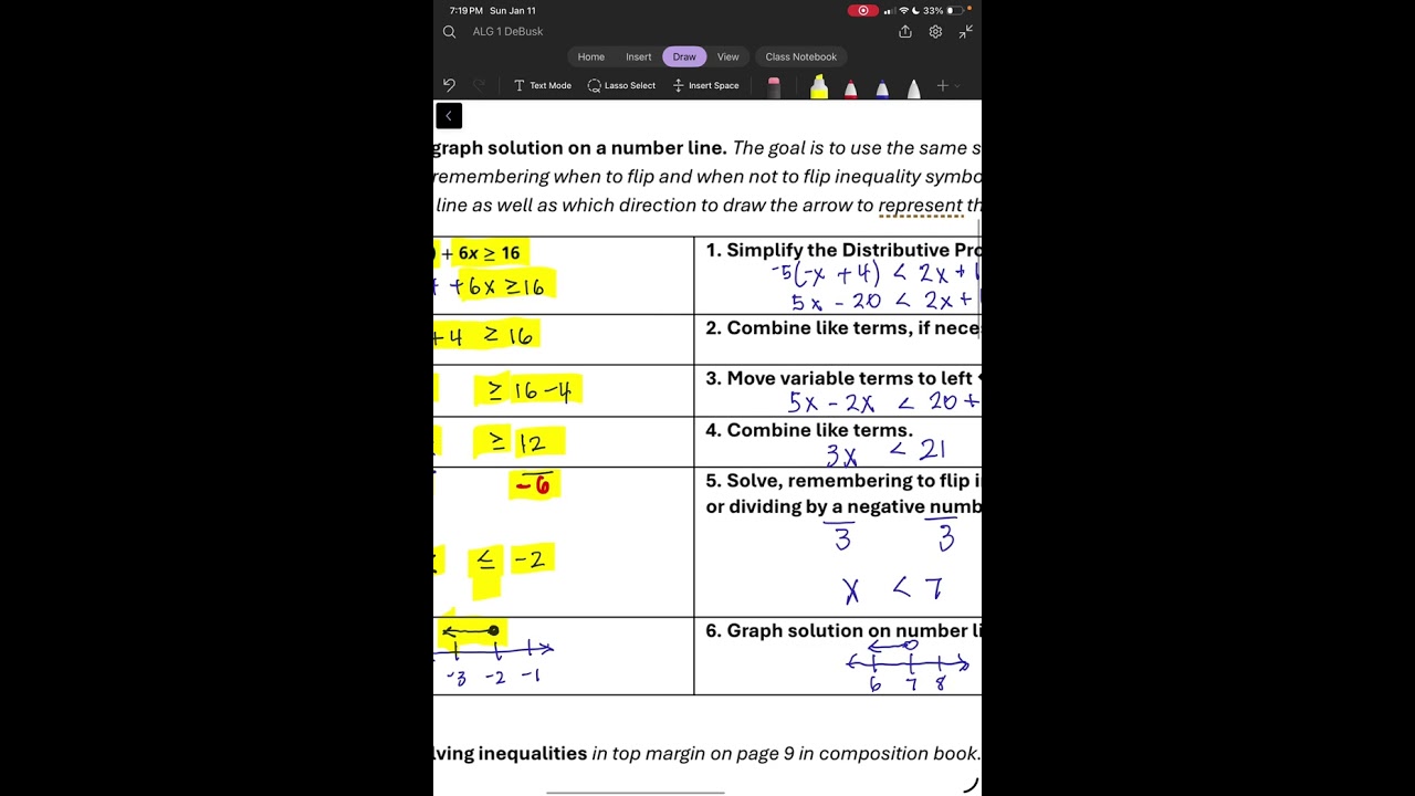 Solving inequalities 