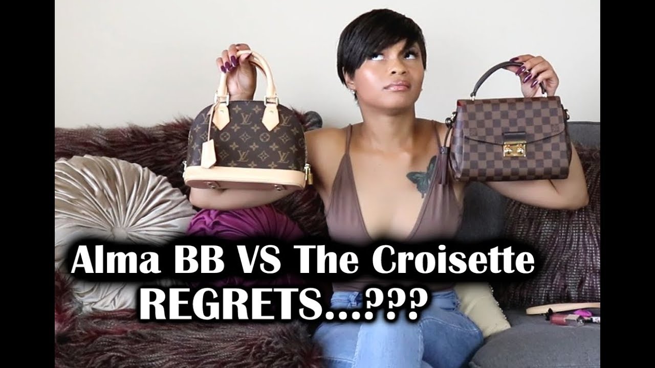 Comparison between Louis Vuitton Alma BB and Croisette | Kia Tache