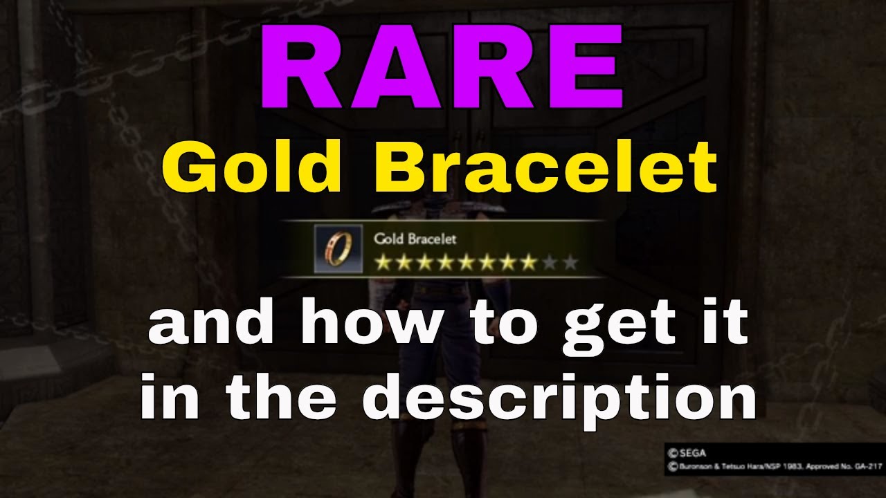 RARE Gold Bracelet Item Drop from Crowd Favorite Deathmatch Fist of the North Star Lost Paradise PS4