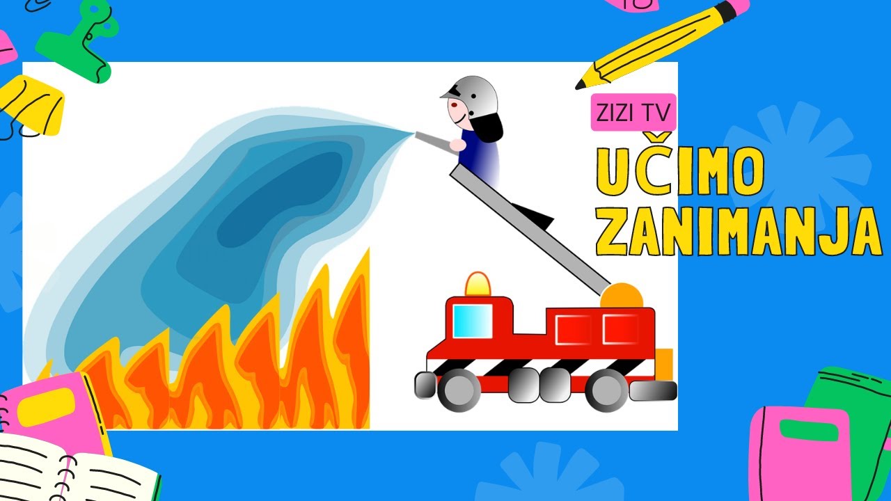 Učimo zanimanja - Edukativni crtići za djecu - ZIZI tv