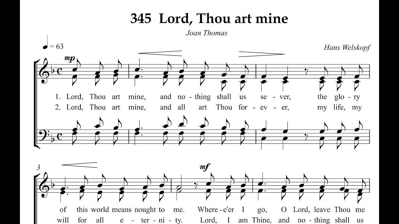 Hymn Collection 345   Lord, Thou art mine