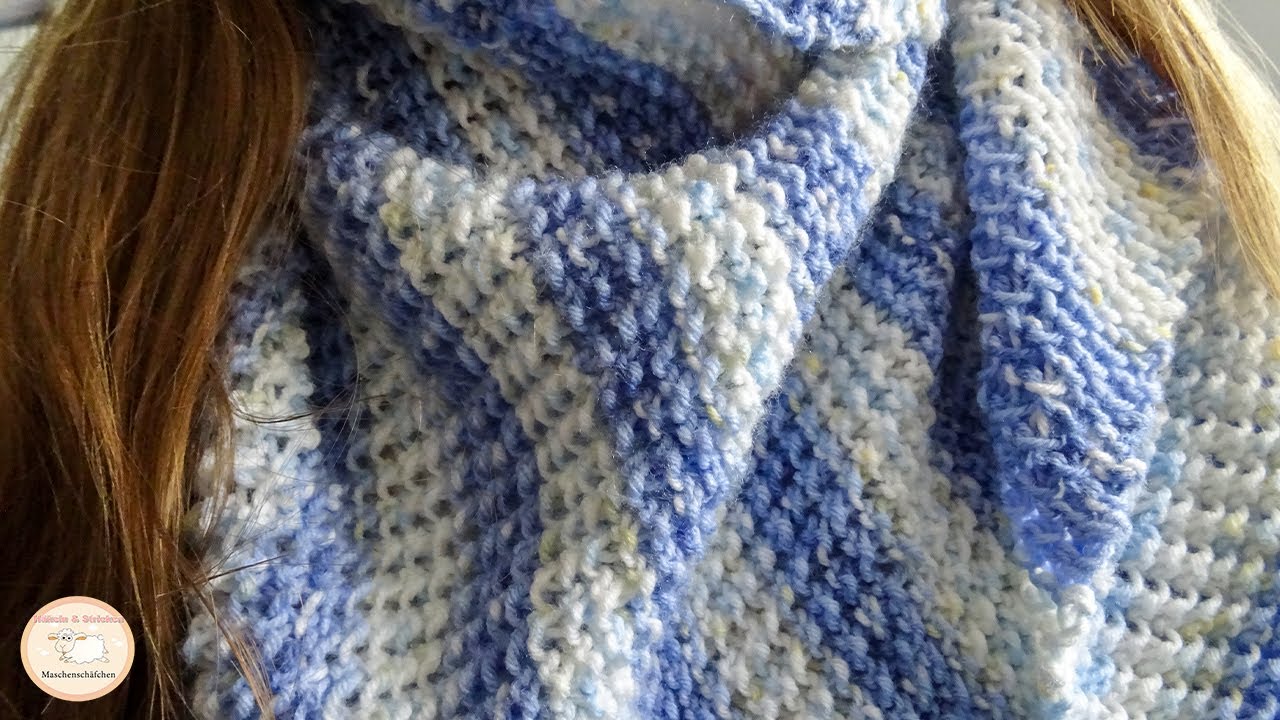 Dreiecktuch ❄️Frau Holle❄️ stricken / #Märchentücher / Maschenschäfchen