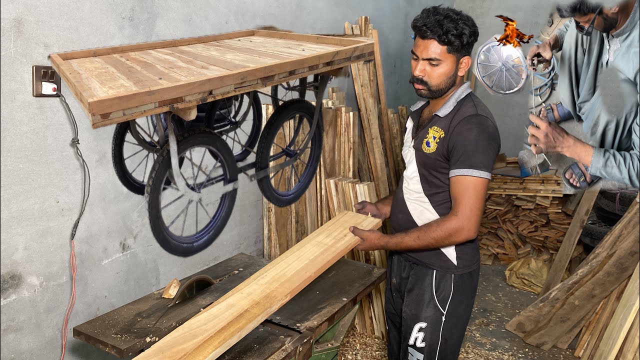Amazing Process Of Making Wooden Hand Cart || Hand Cart Making Process