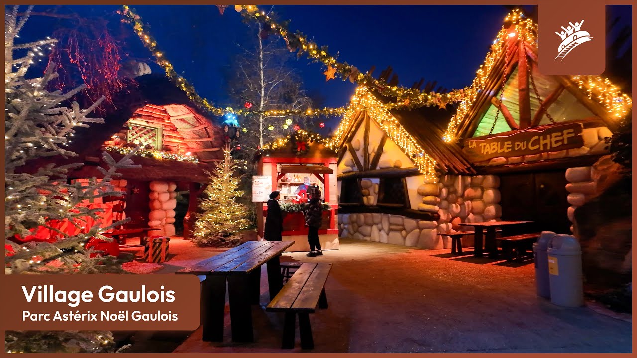 Gallic Village with Christmas Decorations - Parc Astérix Gallic Christmas (2025)