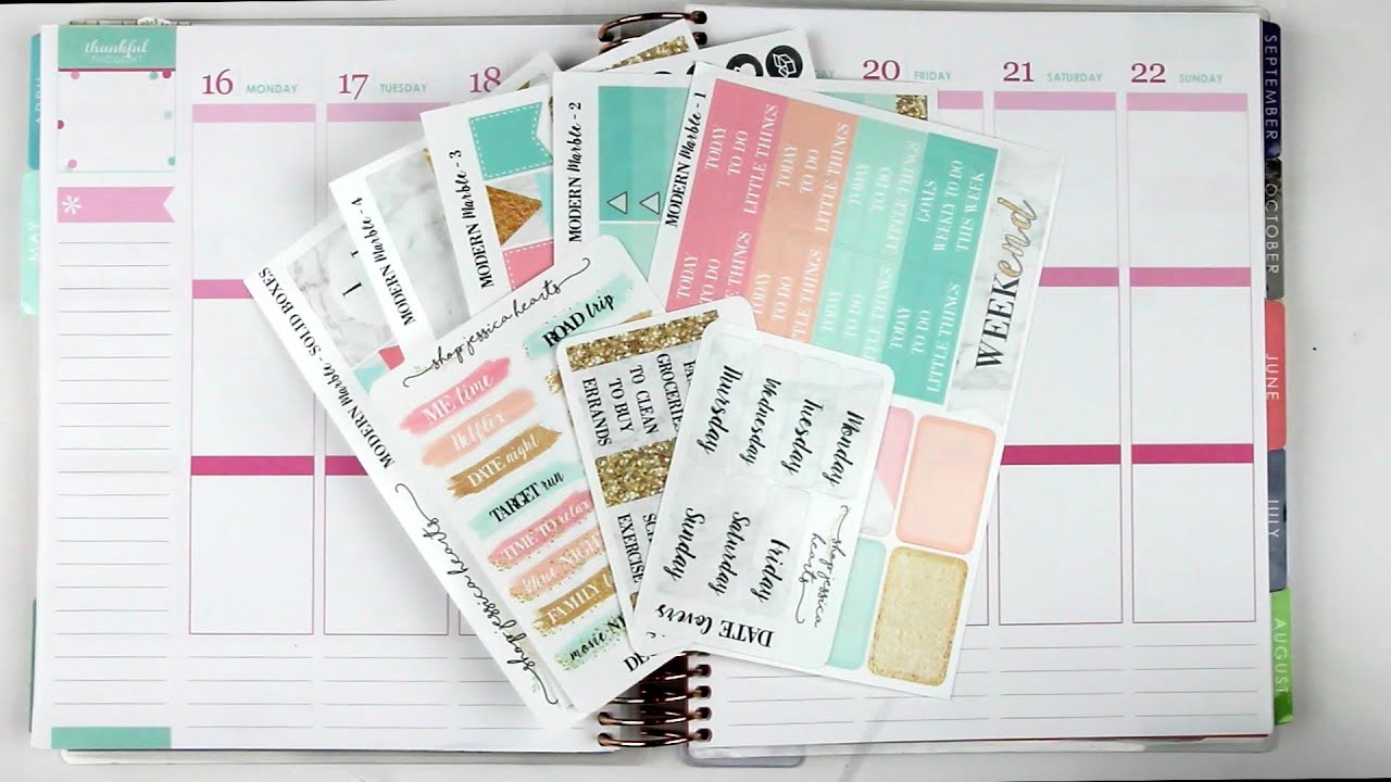 Plan With Me | Modern Marble (ShopJessicaHearts)