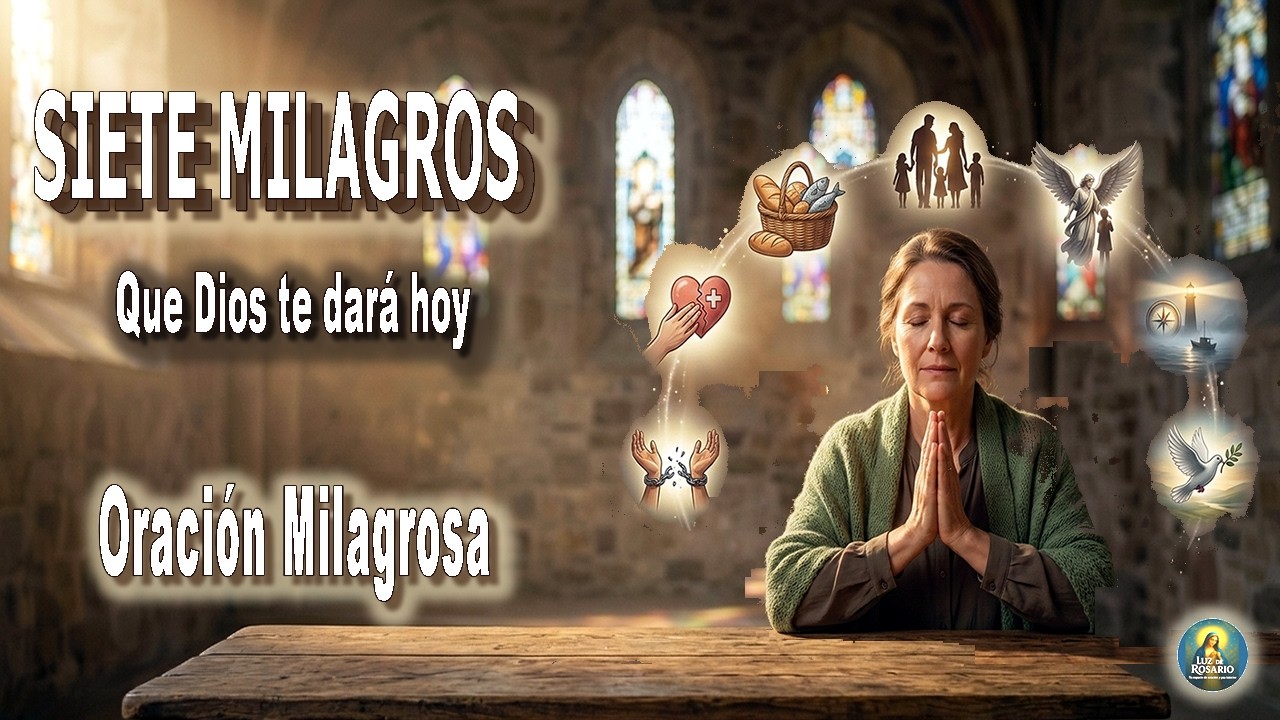 ✝️Siete Milagros que Dios Quiere Concederte HOY🙌 🙏Oración Poderosa para tu Vida y tu Familia.👨‍👩‍👧‍👦
